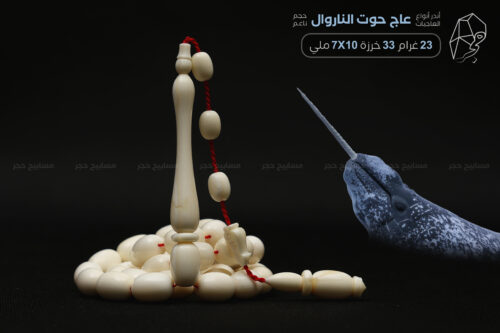 أندر العاجيات : عاج حوت الناروال NARWHAL حجم صغير