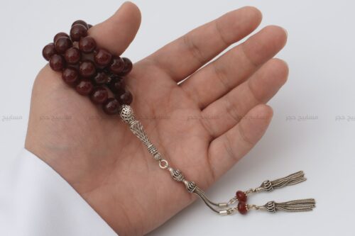 حجر العقيق مع طقم فضة
