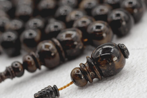 يسر أسود طحيني شاهد مدغفس راهي ١٤ ملي ٣ يسر (مرجان أسود) بتعريق بني (حجم راهي)