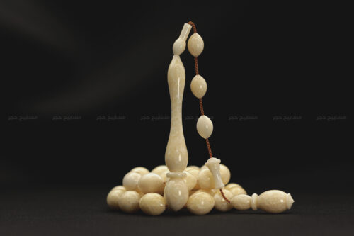 عاج حيوان الفظ ٣٣ خرزة منمش زيتوني ٢ عاج حيوان الفظ (منمش بالكامل)