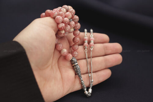 حجر الرودوكرزايت (وردة الإنكا) مع طقم فضة