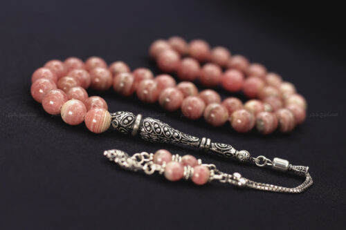 حجر الرودوكرزايت (وردة الإنكا) مع طقم فضة