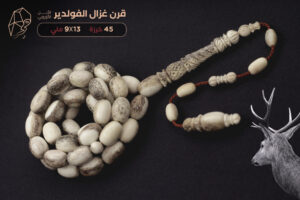 قرن غزال الفولدير (الأيل الأوروبي) بطقم منقوش