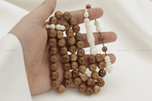 مسباح كوك مع عظم جمل (طقم منقوش)