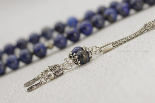 حجر اللازورد (Lapis Lazuli) مع فضة