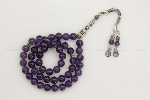 حجر الجمشت مع طقم فضة