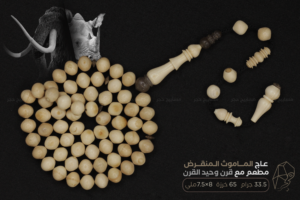 عاج الماموث المنقرض مطعم بقرن وحيد القرن