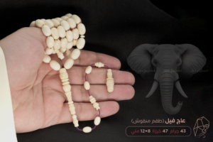 عاج فيل مخروط يدوياً - طقم منقوش