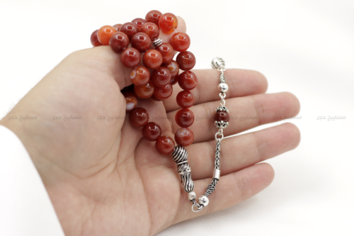 حجر عقيق (مع طقم فضة)